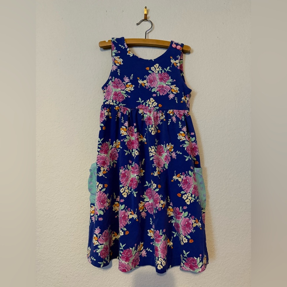 Matilda Jane Dress Girls 8 Floral Blue Pink White